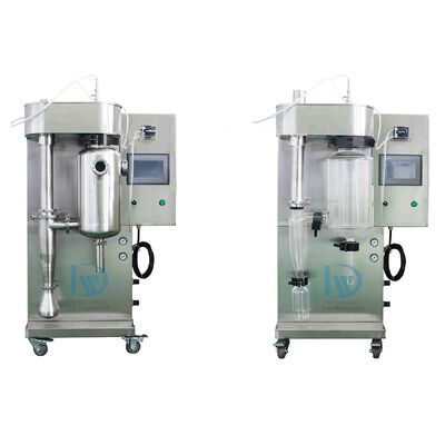 خشک کن پاششی خلاء با دمای ورودی هوای 30 تا 300 درجه سانتیگراد و ظرفیت تبخیر 1 کیلوگرم در ساعت برای استفاده آزمایشگاهی