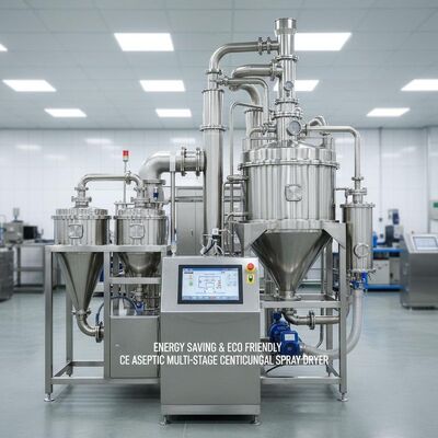 خشک کن اسپری گریز از مرکز چند مرحله ای آسپتیک CE و سازگار با محیط زیست صرفه جویی در مصرف انرژی